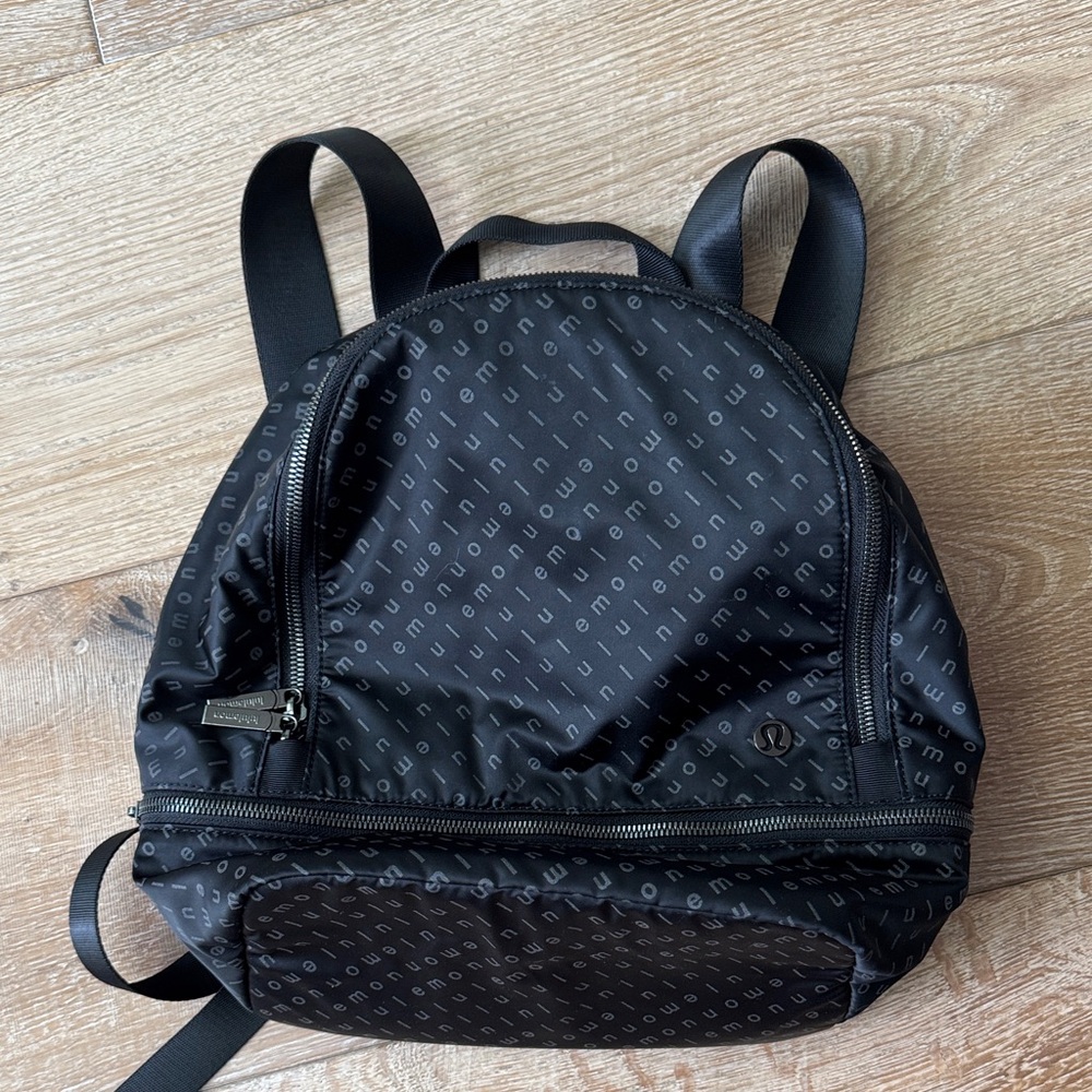 Lululemon Athletica Black Textured Backpack